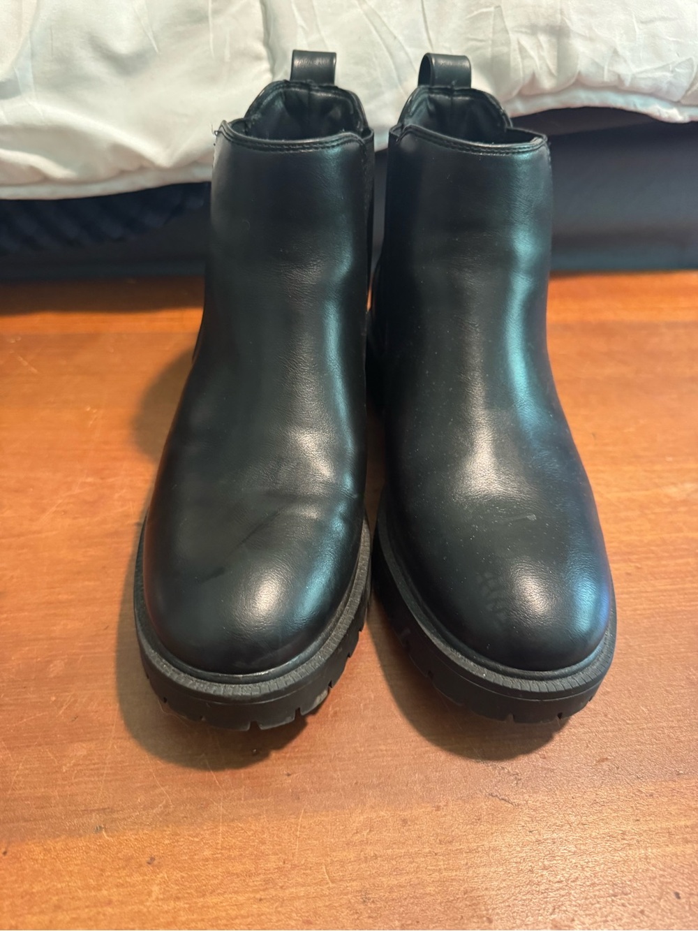 Women’s Black Chelsea Lug Boots - Classic Slip-On Style